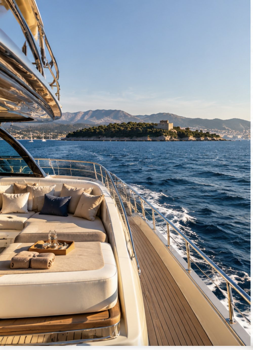 Yacht privé au large des Îles de Lérins